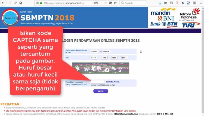 Tutorial Pendaftaran SBMPTN 2018