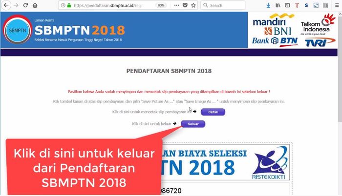 Tutorial Pendaftaran SBMPTN 2018