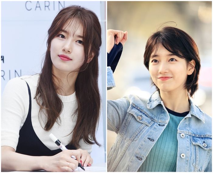 Bae Suzy dengan rambut pendek saat bermain di drama While You Were Sleeping