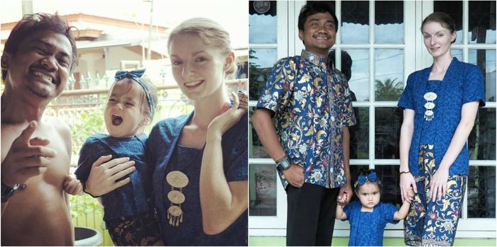 foto keluarga Bayu dan bule cantik Jennifer
