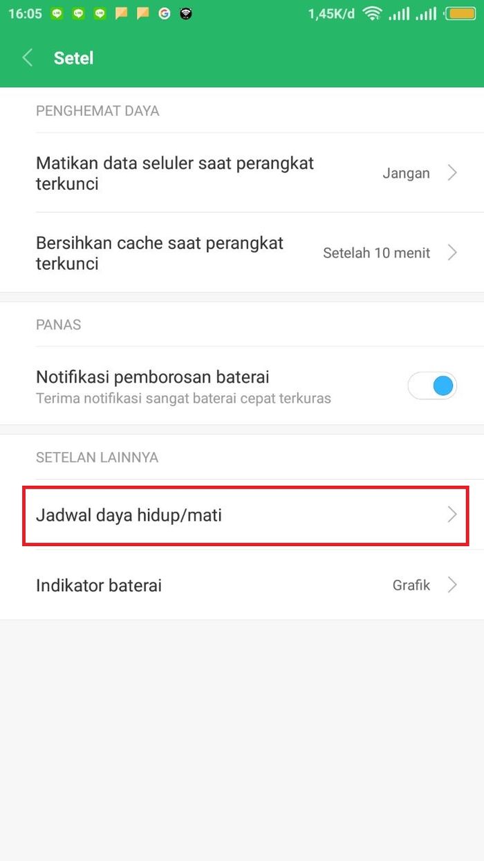 Pengaturan ponsel Xiaomi Intisari