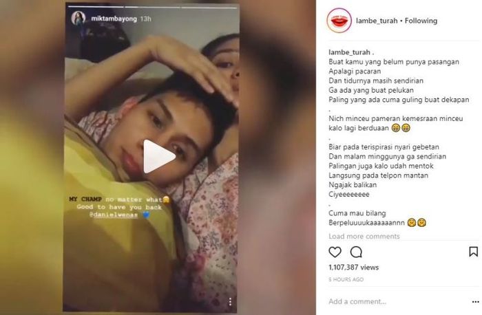 Mika Tambayong pamer kemesraan dengan Daniel Wenas