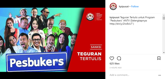 KPI Layangkan Teguran untuk Pesbukers