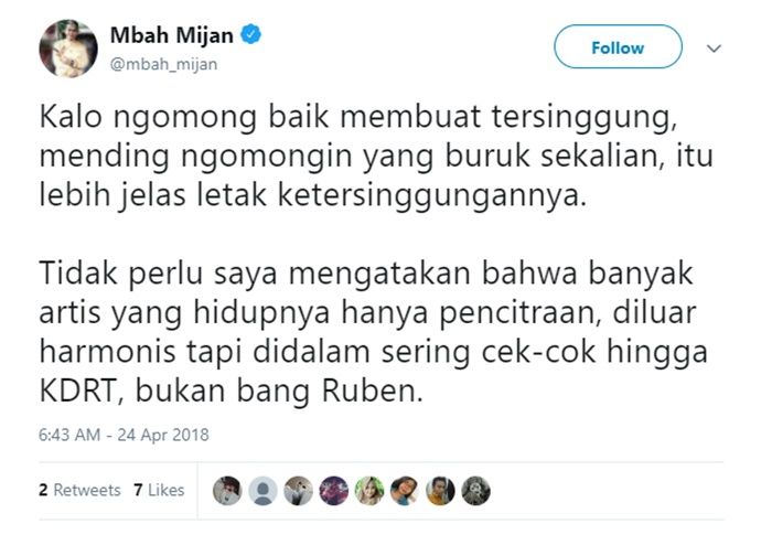 Tweet Mbah Mijan