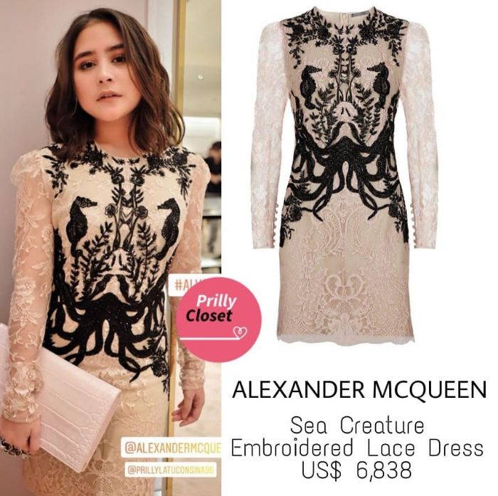 Harga dress berwarna broken white yang dikenakan oleh Prilly Latuconsina