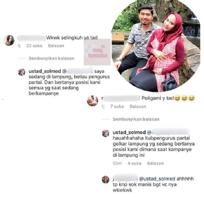 Ustaz Solmed tanggapi komentar netizen.