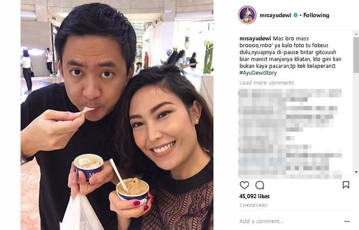 Ayu Dewi dan Regi Datau