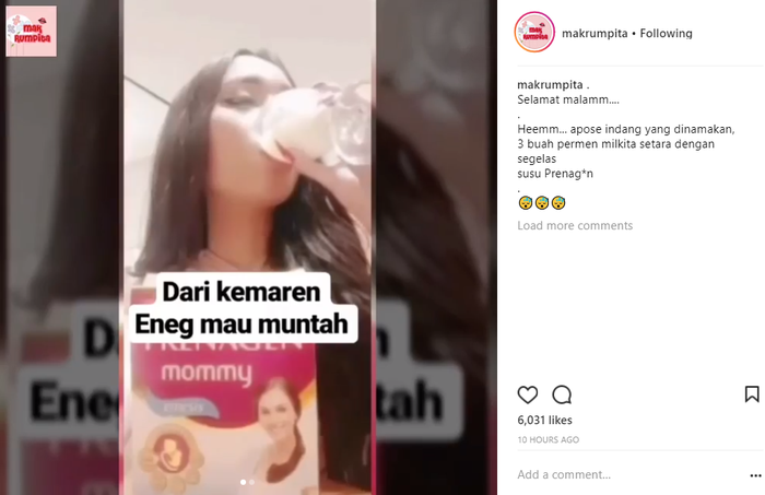 Lucinta Luna minum susu ibu hamil.