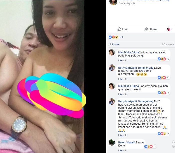 Suami dari Forina Simanjorang saat berdua dengan terduga pelakor