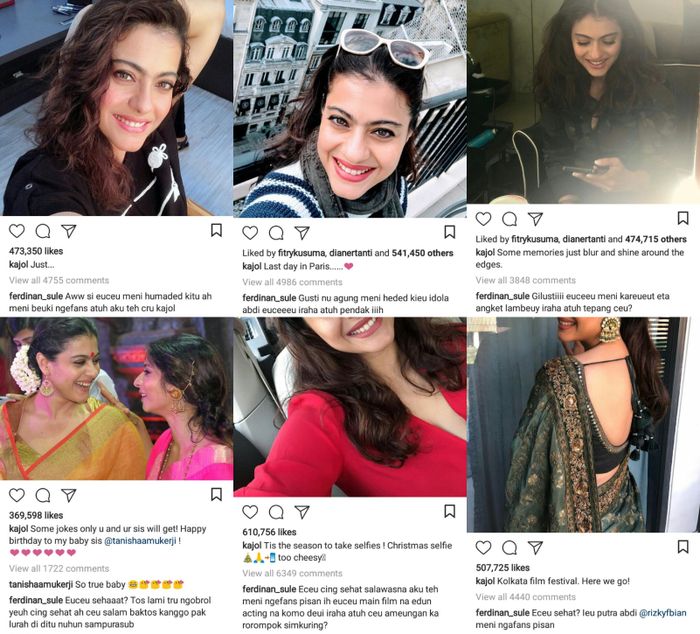 komentar Sule di Instagram Kajol