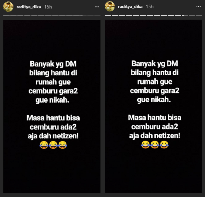 Hantu di Rumah Raditya Dika cemburu