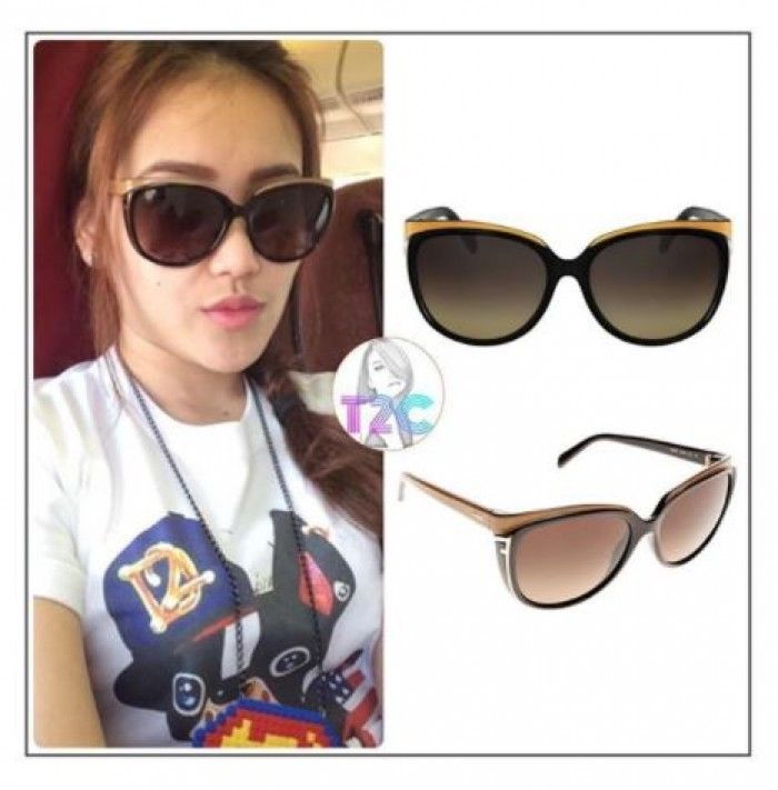 Ayu Ting Ting mengenakan kacamata merek Fendi