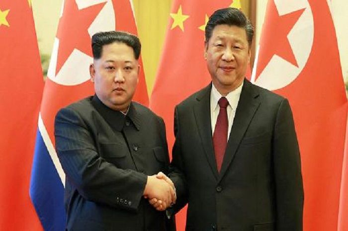 Pemimpin Korea Utara Kim Jong Un bertemu Presiden China Xi Jinping, beberapa waktu lalu.