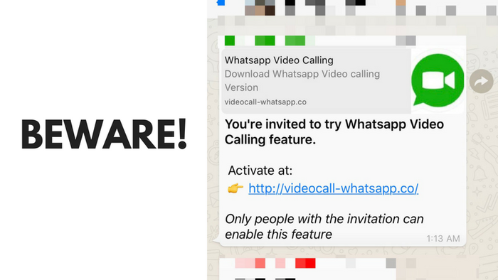 Pesan Activated Video Call WhatsApp