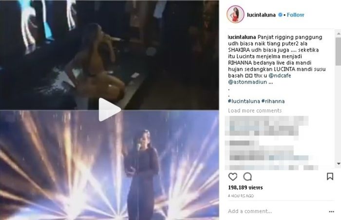 Aksi panggung Lucinta Luna