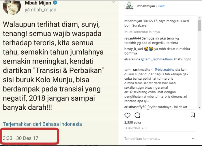 Unggahan Mbah Mijan
