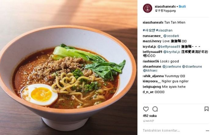 Salah satu menu di restoran milik Henry Lau