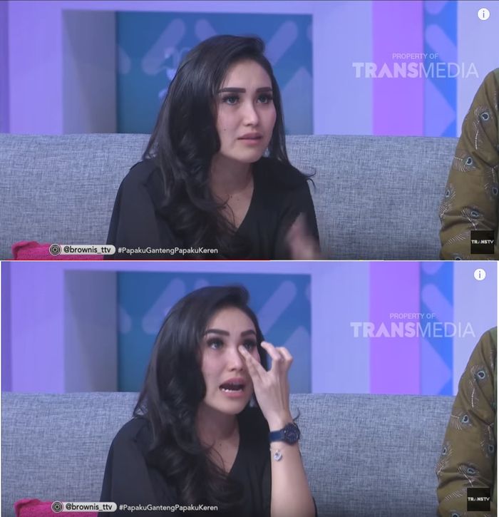 Ayu Ting Ting menangis kenang momen <a href='https://bangka.tribunnews.com/tag/melahirkan' title='melahirkan'>melahirkan</a> tanpa suami
