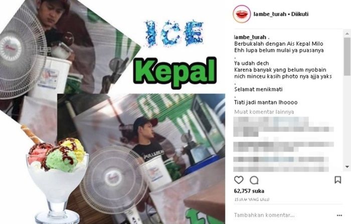 Unggahan akun gosip