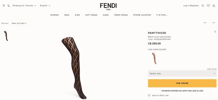 Stocking dari Fendi