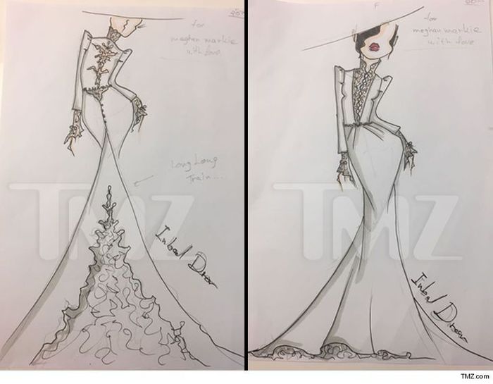 Benarkah ini sketsa gaun pengantin Meghan Markle?