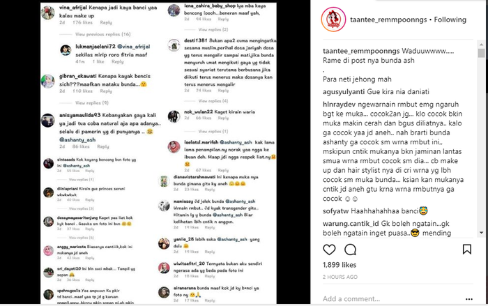 Komen pindah ke akun repost