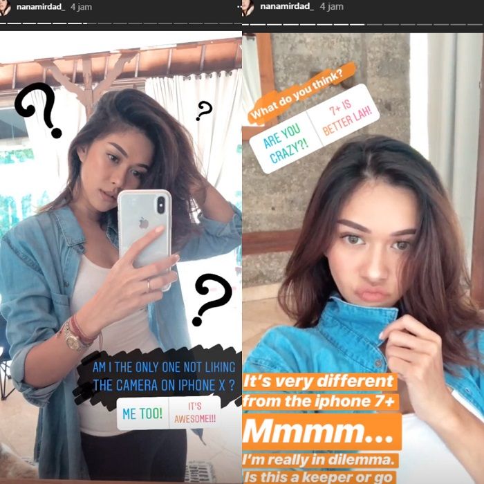 Unggahan Nana Mirdad yang mendapat komentar negatif warganet