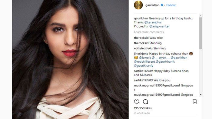 Unggahan ibu Suhana Khan
