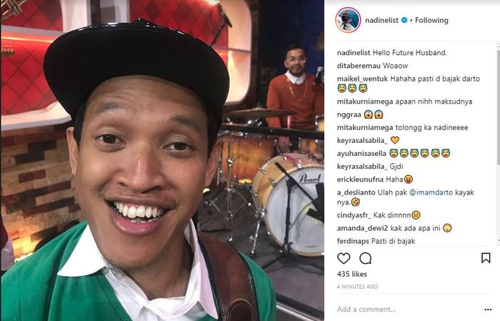 Unggahan Nadine yang bikin heboh netizen