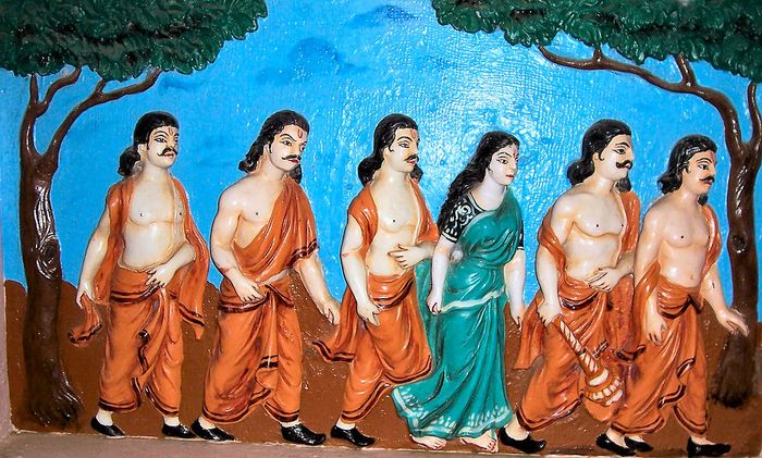 ilustrasi Pandawa dan Drupadi