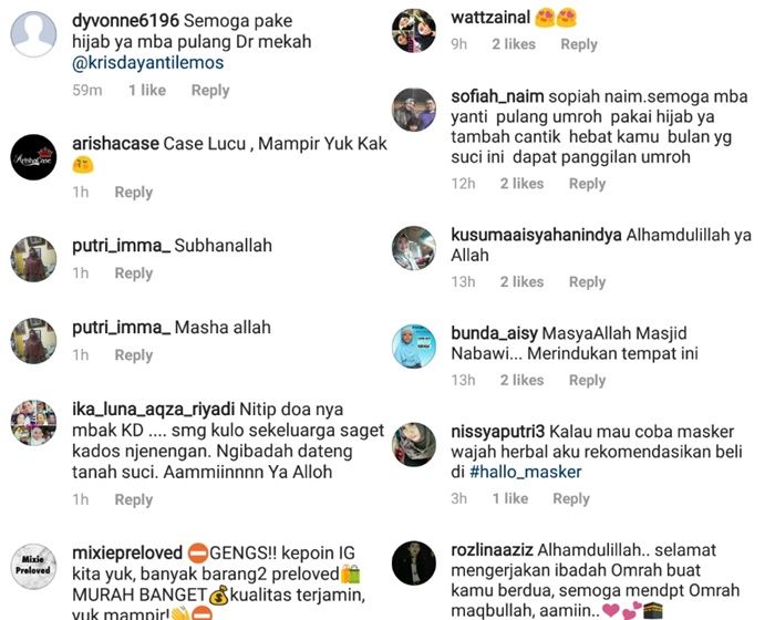 Doa dari warganet untuk KD.