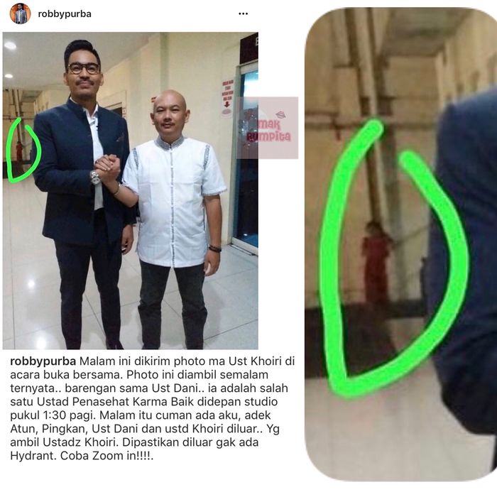 Foto Robby Purba diunggah ulang akun gosip