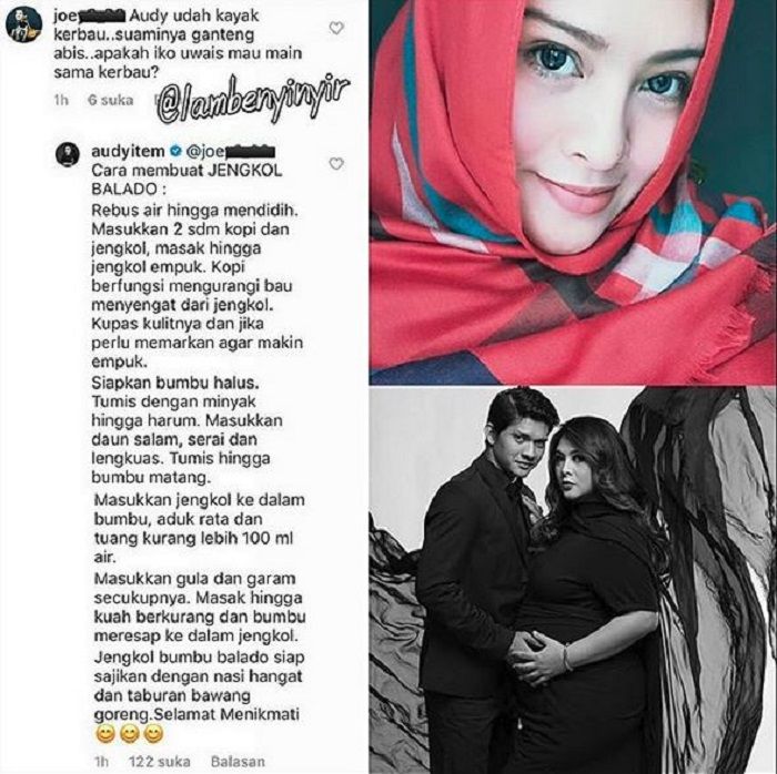Balasan unik dan lucu Audy Item untuk netizen yang nyinyir padanya