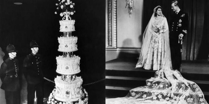 Kue <a href='https://pontianak.tribunnews.com/tag/pernikahan' title='pernikahan'>pernikahan</a> Ratu Elizabeth II yang berusia 68 tahun dijual
