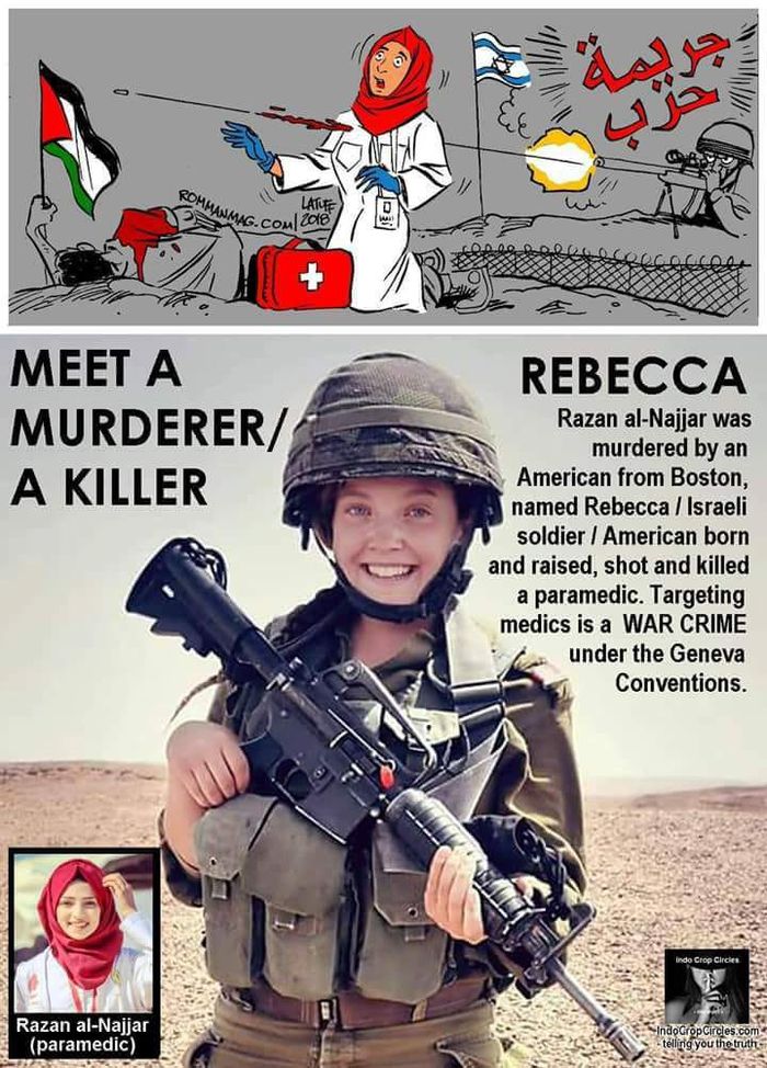 salah satu postingan mengenai Rebecca dan Razan