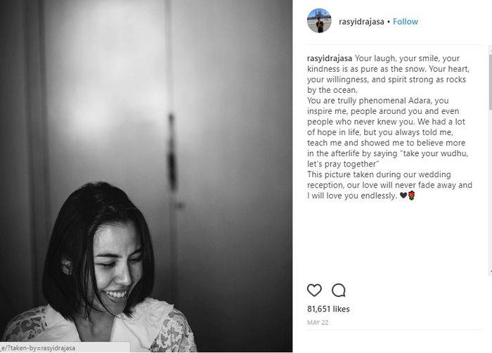 Rasyid Rajasa mengenang Adara