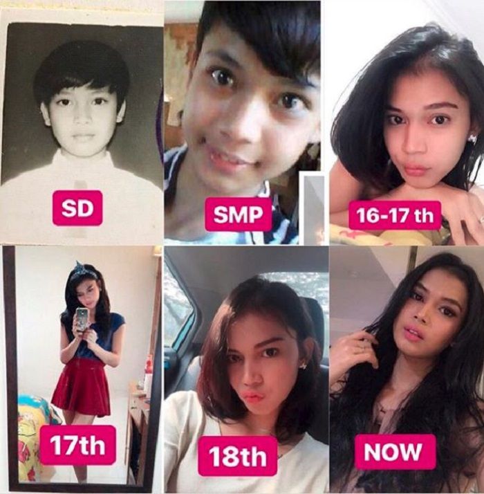 Transformasi Dinda Syarif dari masa ke masa
