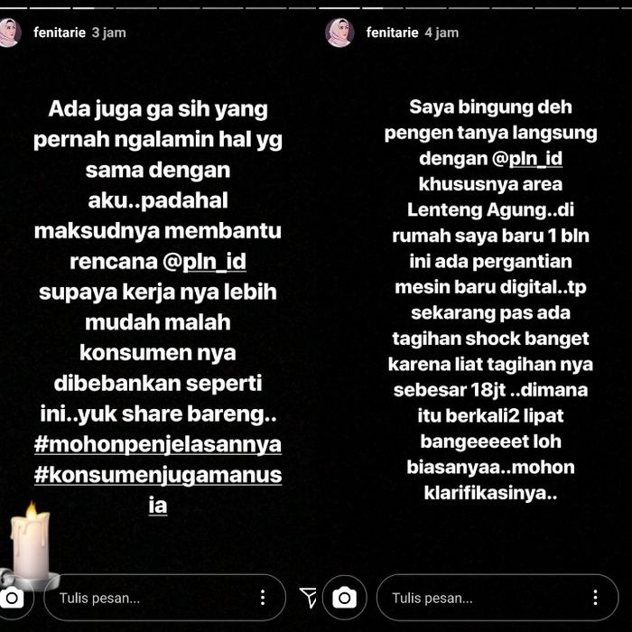 Tagihan listrik melonjak, begini cerita yang dibagikan Fenita Arie