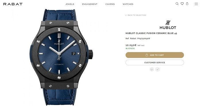 Hublot: Classic Fusion Ceramic Blue.