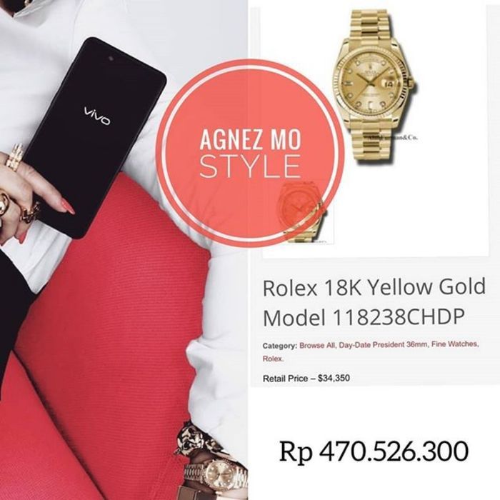 Koleksi jam tangan mewah Agnez Mo