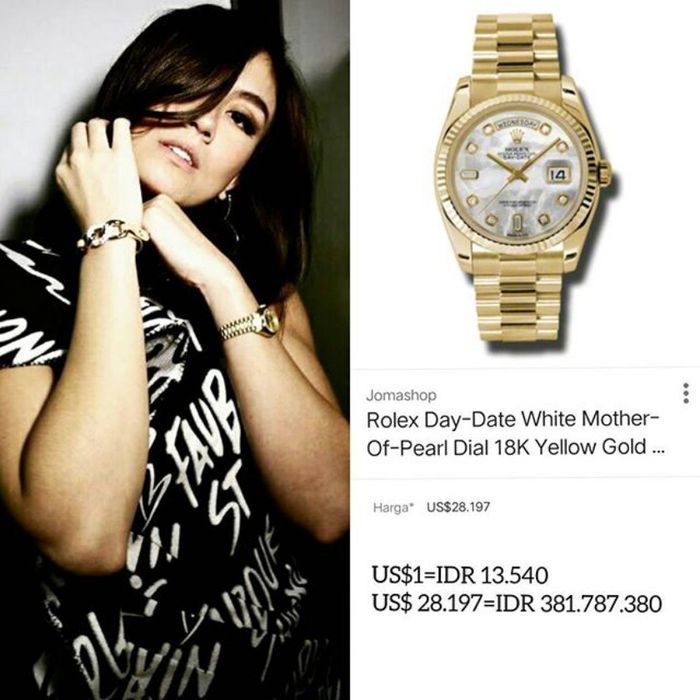 Koleksi jam tangan milik Agnez Mo