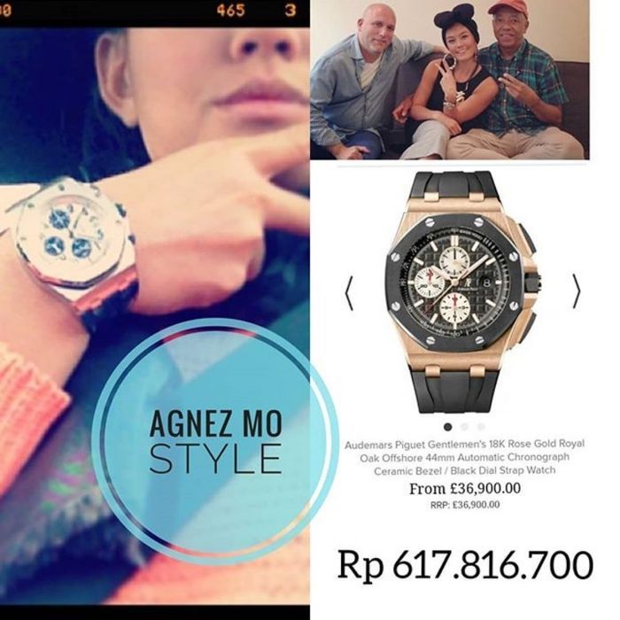 Koleksi jam tangan milik Agnez
