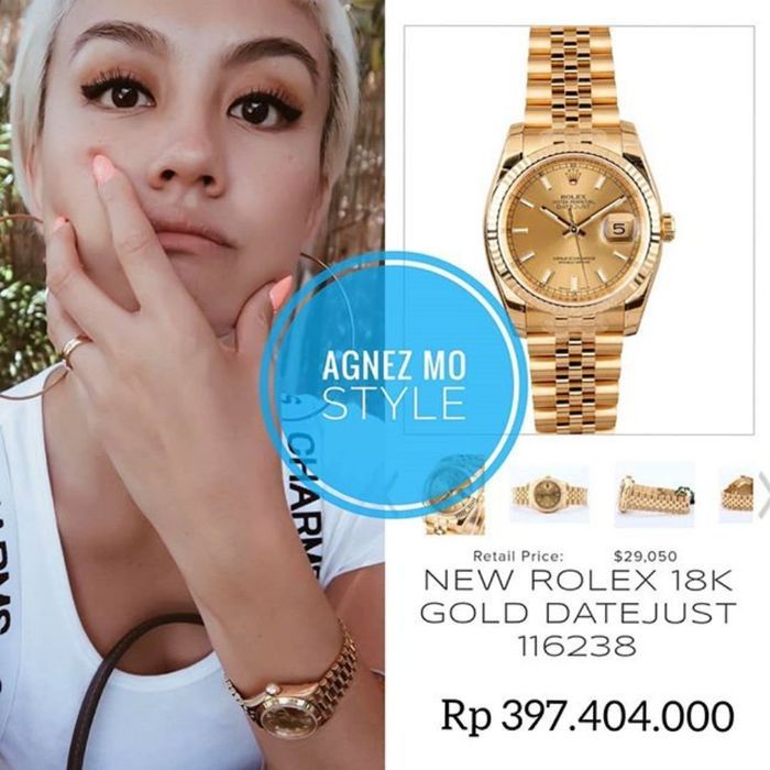 Koleksi jam tangan mewah milik Agnez Mo