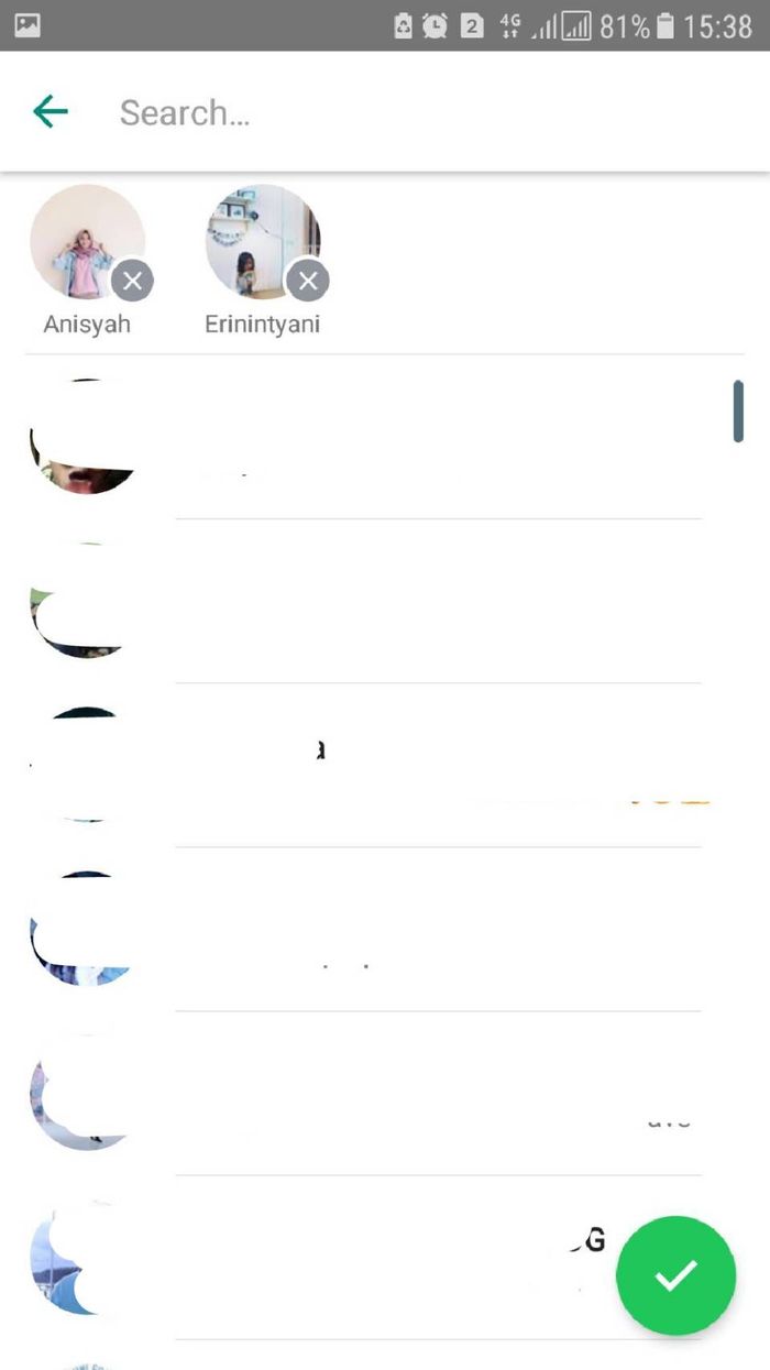 pilih kontak