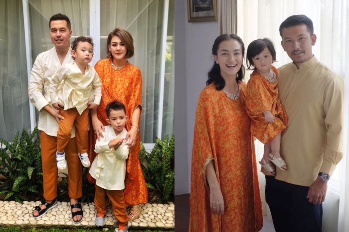 Sissy Prescillia dan Atiqah Hasiholan gunakan kaftan yang sama saat lebaran