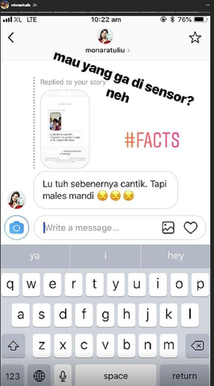 Komentar Mona untuk Mima
