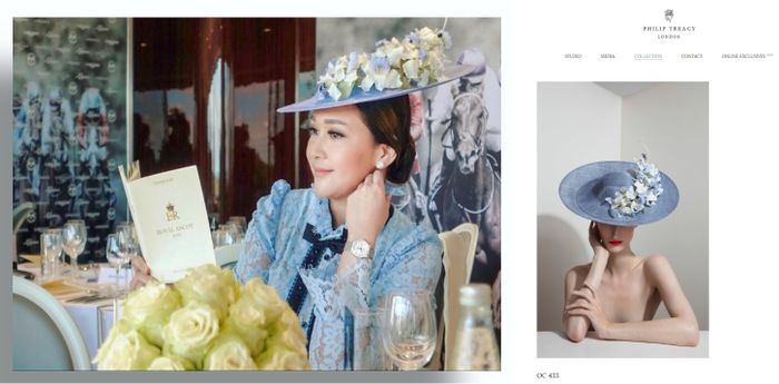 Topi yang dikenakan Maia saat datang ke Royal Ascot