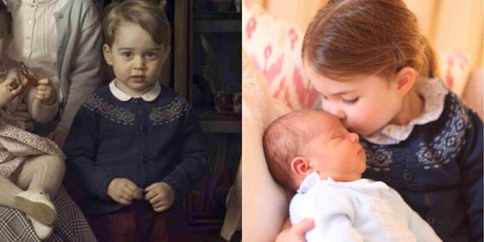 Sweater Pangeran George dipakai Charlotte