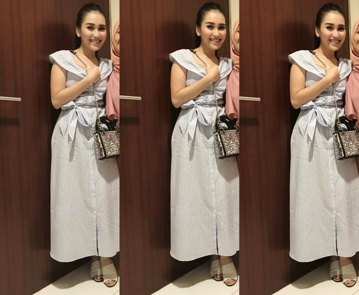 Ayu Ting Ting membawa tas mewah