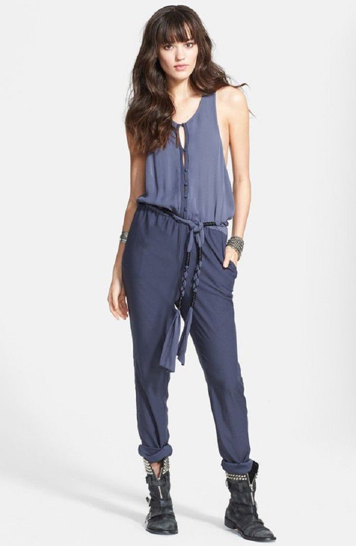 jumpsuit and boots